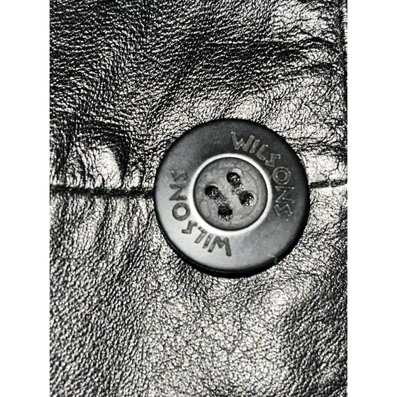 Wilsons Men's Black Leather Dress Jacket Size XXL Dressy Coat 2 Matrix Style 50" - Picture 8 of 11